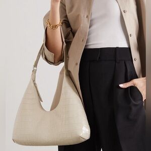 By Far Pebbled Leather Amber Bag